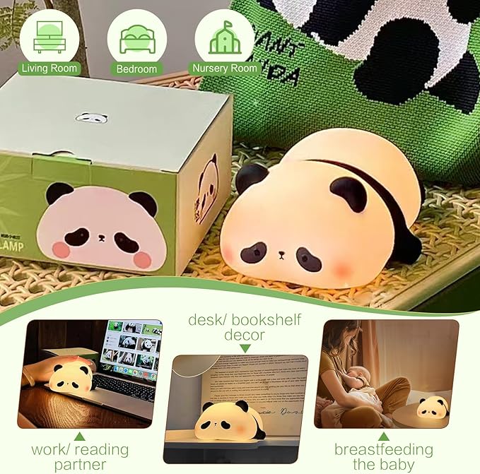 Panda Silicone Soft Night Light Lamp USB Rechargeable (Delivery Free)