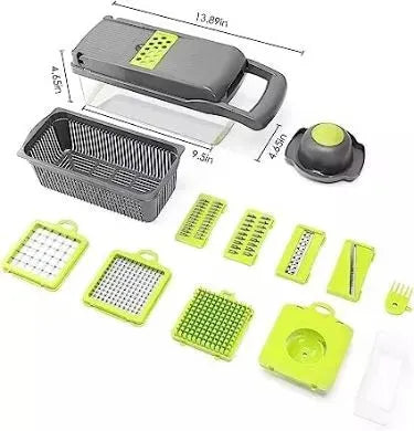 16 in 1 Vegetable Cutter Multifunctional Slicer and Chopper Vegetable Chopper Cutter Kitchen Tool Slicer Chopper 16 in 1 Kitchen Cutter Food Slicer and Chopper Vegetable Cutter for Salad Multifunctional Kitchen Gadget Professional 16 in1 Vegetable Slicer